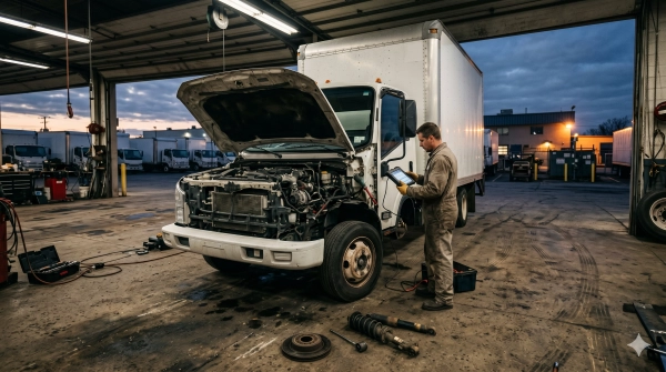 Medium-duty fleet issues inspection and repair service for commercial delivery fleets in Alberta