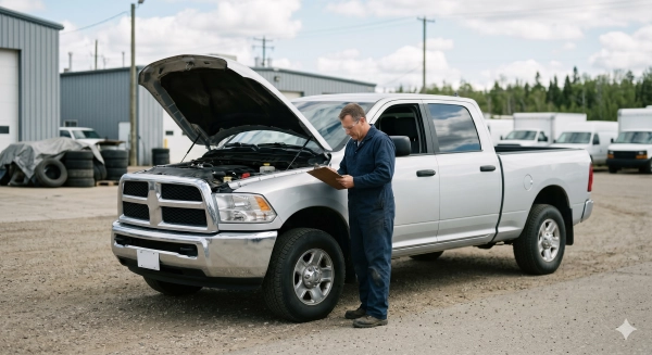 Alberta used truck inspection by professional mechanic before purchase