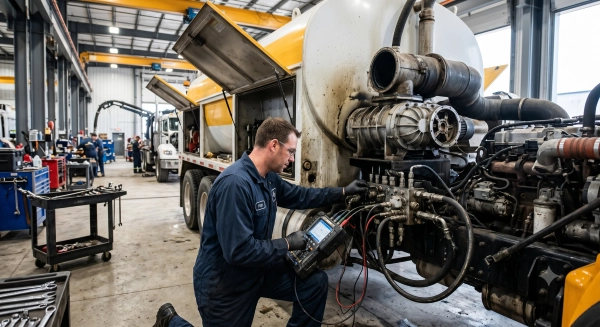 Professional hydrovac maintenance schedule service performed by experienced technicians