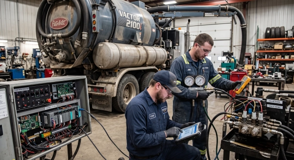 Specialized hydrovac truck servicing improves safety and equipment reliability
