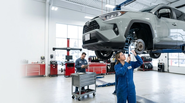 Hart Transmission & Mechanical in Alberta performing an Out-of-Province Inspection for a vehicle being registered in Alberta.