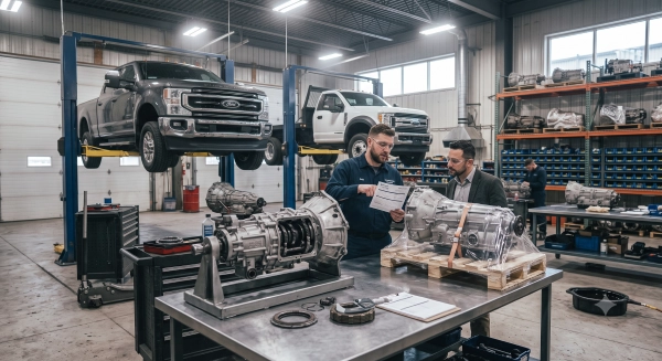 Comparing rebuilt and replacement options when evaluating automatic transmission repair costs.